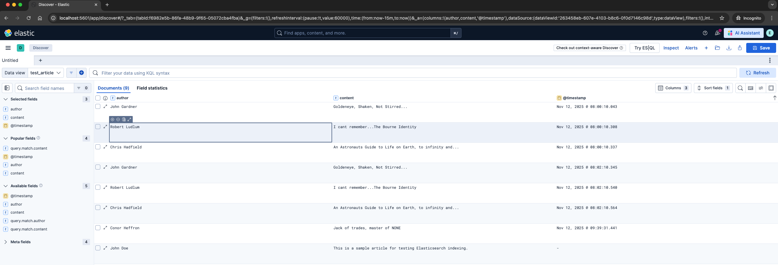 local-instance-elastic-data-view